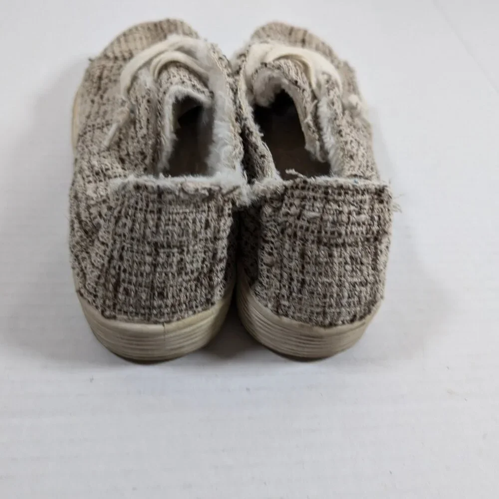 Tommy Bahama Slip on Sneakers Faux Fur lined Tweed size 8